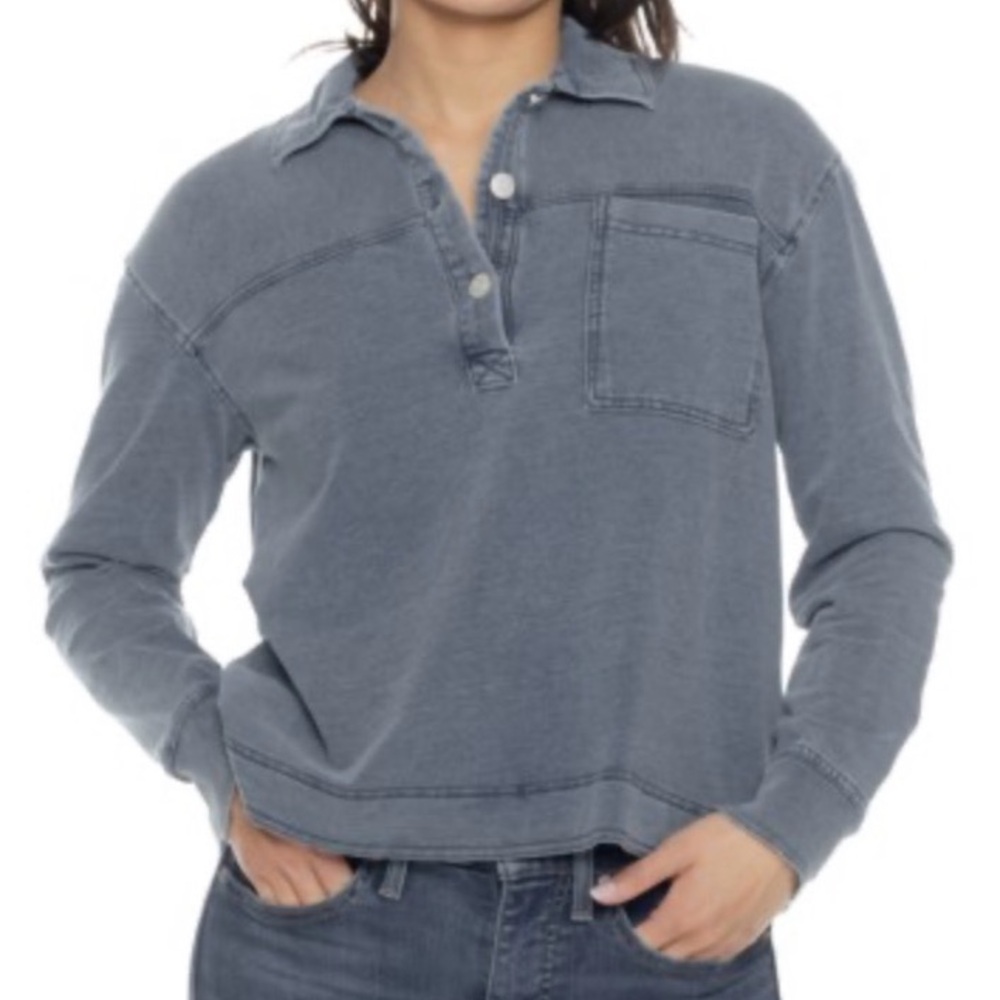Jane and Delancey Blue Denim Top